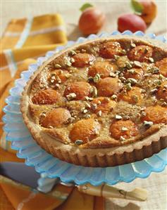 A Peach and Pistachio Tart