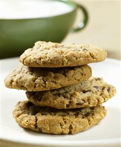 Four Chocolate Chip Cookie with Latte