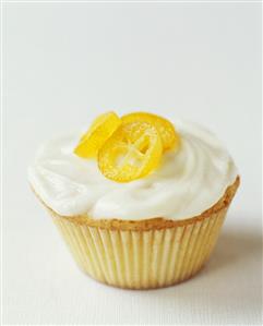 Frosted Cupcake with Candied Fruit