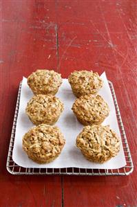 Apple Oat Muffins on Cooling Rack