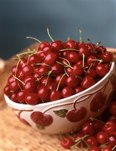 Cherry Bowl Full of Fresh Cherries