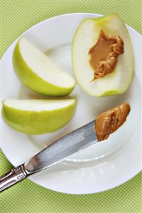 Granny Smith Apple Slices with Peanut Butter