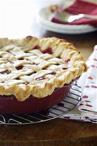 Homemade Cherry Pie with Lattice Crust