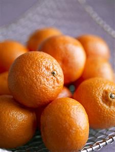 Tangerines in a Wire Basket