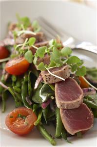 Seared Ahi Over Green Bean Salad