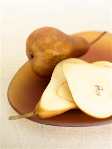 Sliced and Whole Pear