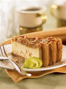 Slice of Apple Toffee Cheesecake