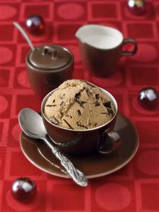 Coffee Chocolate Chip Ice Cream in a Mug