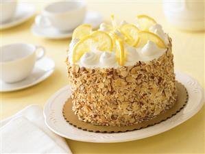 Nut Crusted Lemon Cake