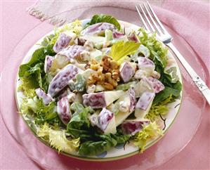 Plate of Waldorf Salad, Fork