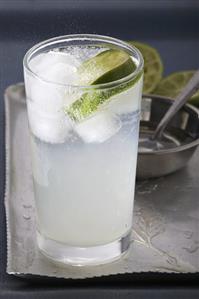 Glass of Lime Soda with Ice