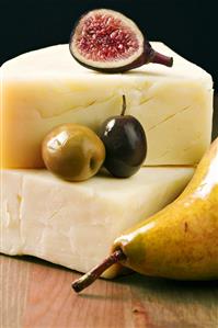 Provolone Cheese with Fruit and Olives