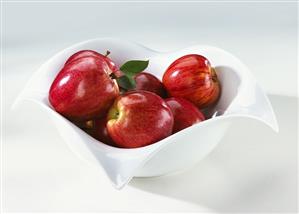 Red Apples in a White Bowl