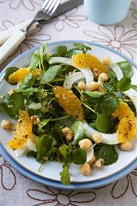 Fennel and Watercress Salad with Oranges and Chickpeas