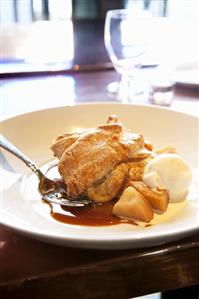 Apple Galette with Ice Cream