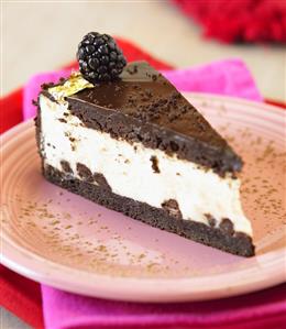 Slice of Gluten Free Chocolate Cheesecake