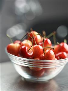 Glass Bowl of Cherries