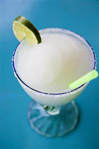 Frozen Margarita in a Glass From Above