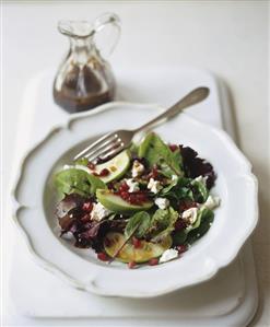 Apple and Feta Salad with Pomegranate Dressing