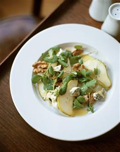 Pear, Stilton and Watercress Salad with Walnuts