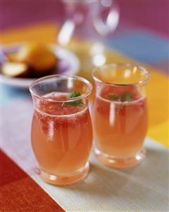 Ruby Red Chillers; Grapefruit and Lemon Juice with Sparkling Water