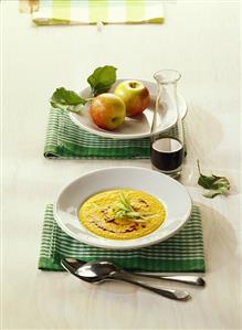 Apple and pumpkin soup