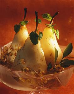 Pears Poached in White Wine