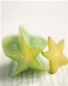 A Carambola Partially Sliced