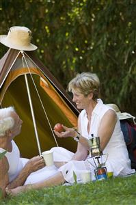 Couple camping  