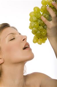 Woman grapes.  