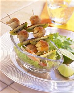 Brochetas de cigalas y kiwis. Receta disponible.
Norway Lobster and Kiwis Bruschettas.
