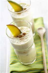 Cocina India. Lassi de mangos con especias. Receta disponible.