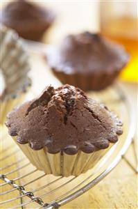 Magdalenas de miel y chocolate. Receta disponible. 
Honey and Chocolate Muffins
