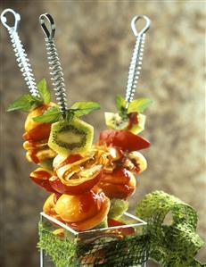 Brochetas exoticas. Receta disponible. 
Exotic Brushettas
 