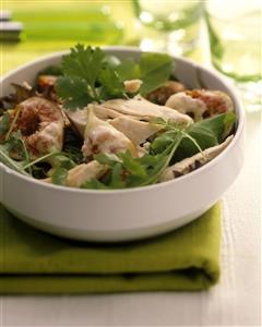 Ensalada de pollo con higos. Receta disponible.
Chicken and Figs Salad. 
