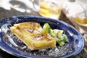 Tarta Tatin de piña y kiwi. Receta disponible TR
