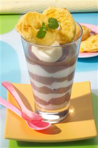 Natillas heladas con manzana. Receta disponible.
