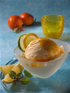 Helado de naranja. Receta disponible.
