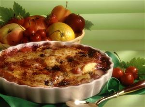 Fruta gratinada. Receta disponible.