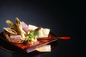 Rollitos de platano y mermelada.