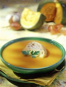 Sopa de calabaza. Receta disponible.