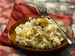 Arroz con uvas. Receta disponible.