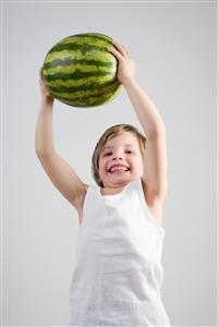 Boy with watermelon