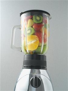 Fruit in a blender