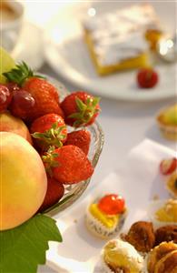 Strawberries and cakes