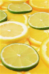 Slices of citrus fruits