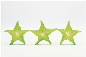 Slices of star fruit