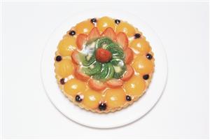 Glazed fruit flan