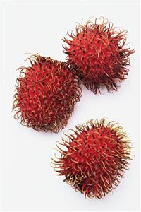 Three rambutans