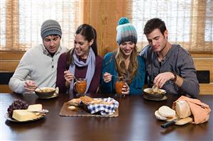 Friends having lunch